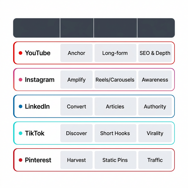 Channel Role Architecture diagram for social media omnipresence