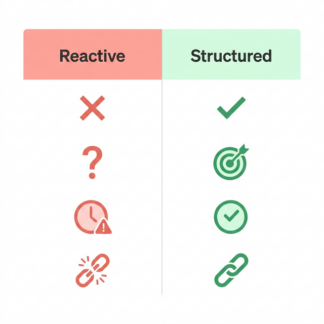 Reactive vs Structured Workflows