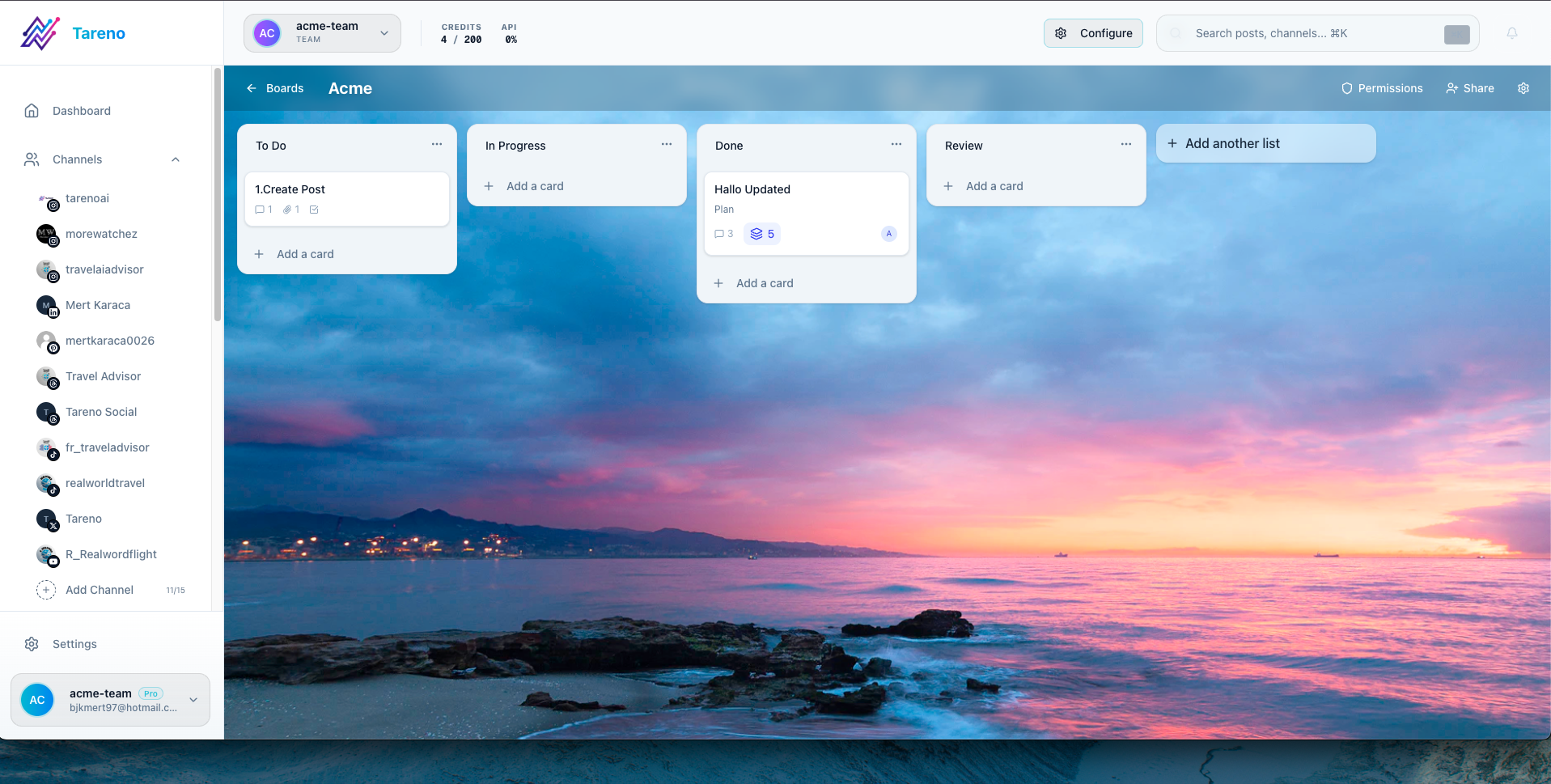 Tareno Ideation Board